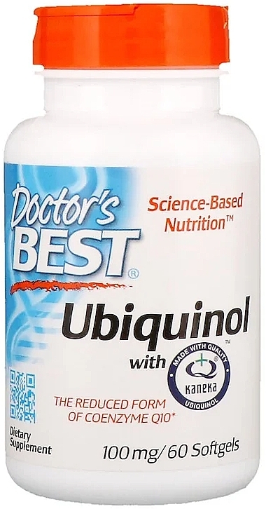 Ubiquinol with QH Kaneka, 100 mg, softgels - Doctor's Best Ubiquinol with Kaneka 100 mg, 60 Softgels — photo N1