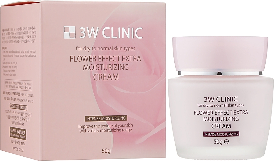 Moisturizing Face Cream - 3W Clinic Flower Effect Extra Moisturizing Cream — photo N18