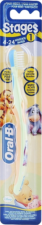 Soft Toothbrush, light green-orange with donkey - Oral-B — photo N1