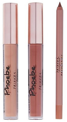 Set - Makeup Revolution X Friends Phoebe Lip Kit (lip/pen/1g + lip/gloss/2x3ml) — photo N10