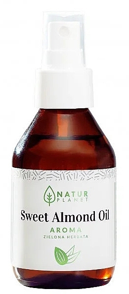 Sweet Almond Oil with Green Tea Scent - Natur Planet Sweet Almond Oil Aroma Green Tea — photo N6