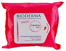 Makeup Remover Wet Wipes - Bioderma Crealine H2O Dermatological Wipes Sensitive — photo N6