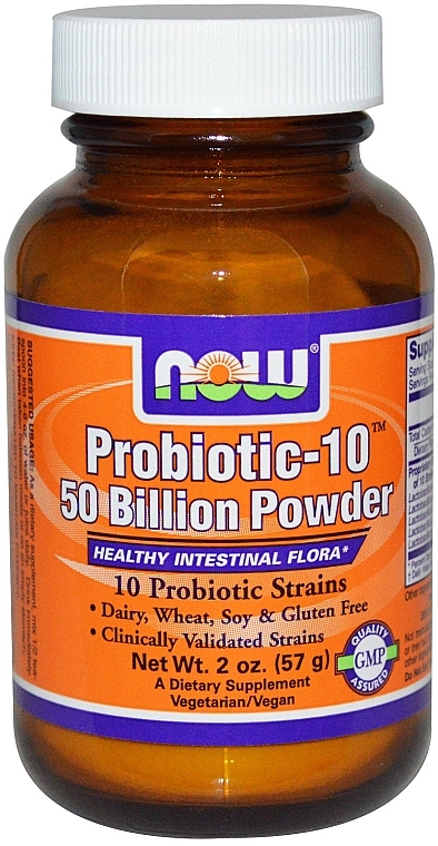Probiotic-10, 50 billion, powder - Now Foods Probiotic-10, 50 Billion Powder — photo N20