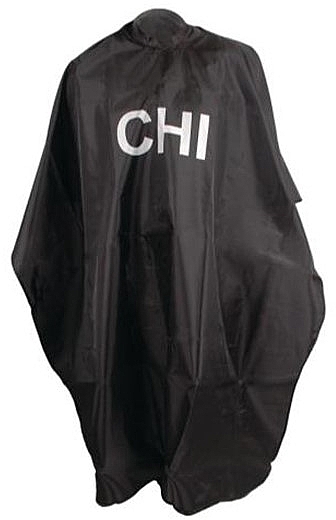 Black Apron with Silver Logo - CHI Cape Black Silver Logo — photo N1