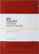 Fragrances, Perfumes, Cosmetics Restoring Sheet Mask - Missha Bee Pollen Renew Sheet Mask