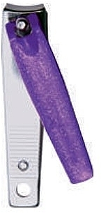 Nail Clipper, shiny purple, in blister - Titania — photo N4