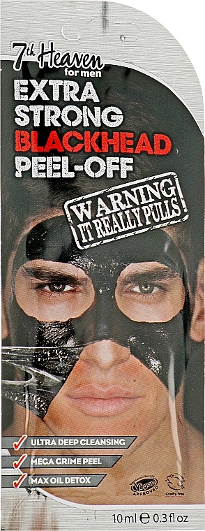 Men Peel-Off Mask "Extra Cleansing" - 7th Heaven Men's Extra Strong Blackhead Peel-Off Mask — photo N1