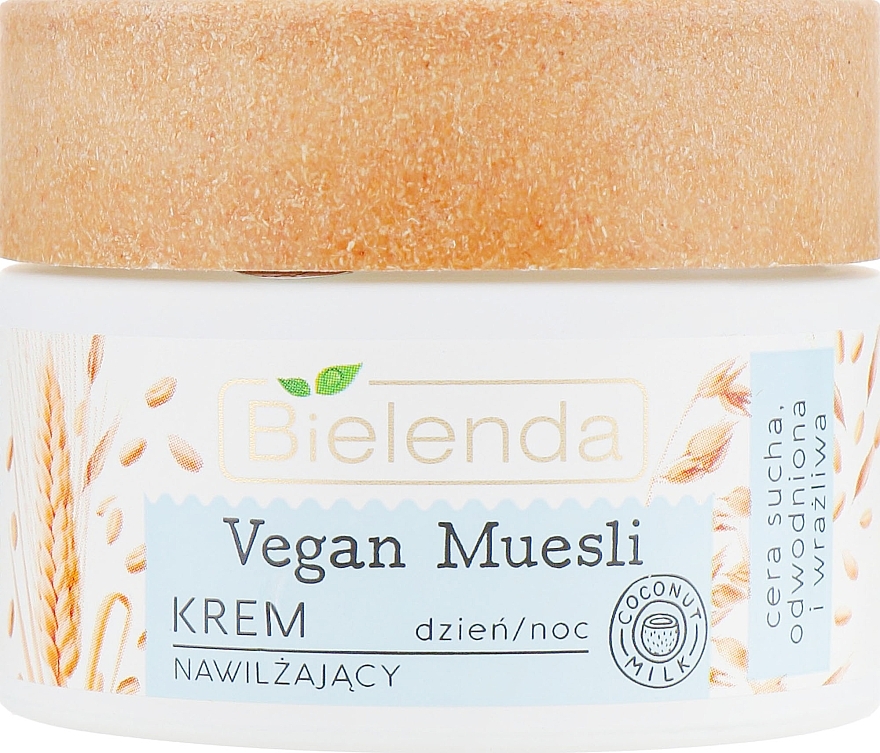 Moisturizing Face Cream "Oat, Wheat, Coconut Milk" - Bielenda Vegan Muesli Face Cream — photo N2