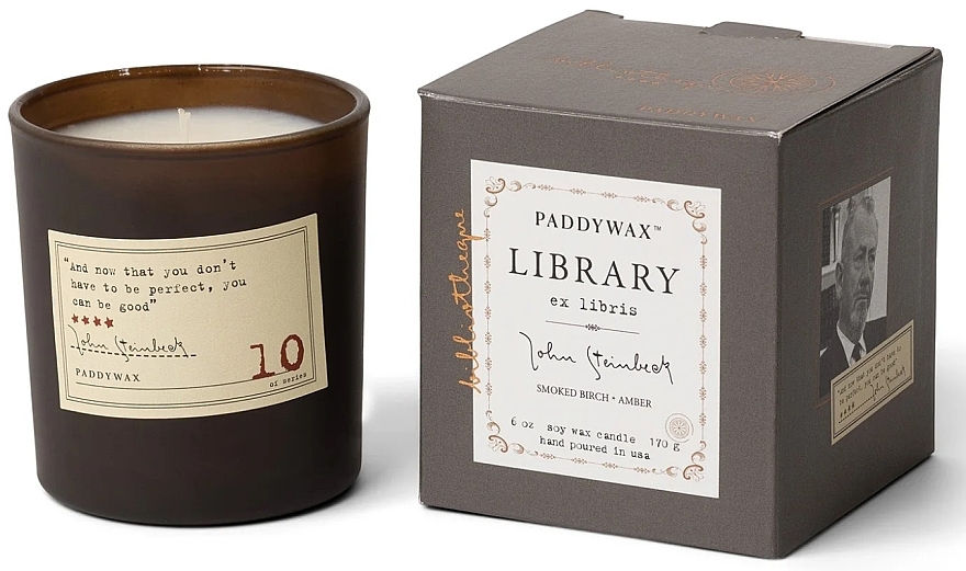 Scented Candle in Glass - Paddywax Library John Steinbeck Candle — photo N1