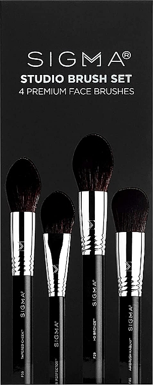 Makeup Brush Set, 4 pcs - Sigma Beauty Studio Brush Set — photo N1