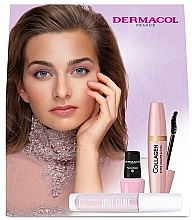 Fragrances, Perfumes, Cosmetics Set - Dermacol Collagen Set (mascara/12 ml + lipgloss/4 ml + n/polish/5 ml)