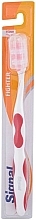 Fragrances, Perfumes, Cosmetics Toothbrush, medium, white-red - Signal Fighter Medium Toothbrush