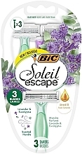 Fragrances, Perfumes, Cosmetics Shaver, 3 pieces - Bic Soleil Escape 3 Lavender & Eucalyptus