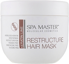 Fragrances, Perfumes, Cosmetics Restructuring Keratin & Coconut Oil Mask - Spa Master Keratin Line