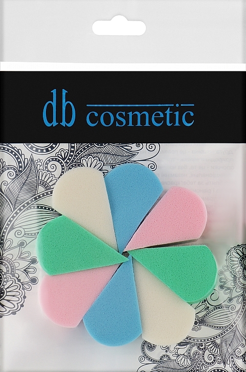 Makeup Sponge Set 'Flower', 8 pcs. No. 984 - Dark Blue Cosmetics — photo N1