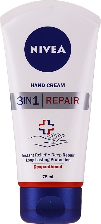 Hand Cream for Dry and Cracked Skin - NIVEA 3in1 Repair Hand Cream — photo N1