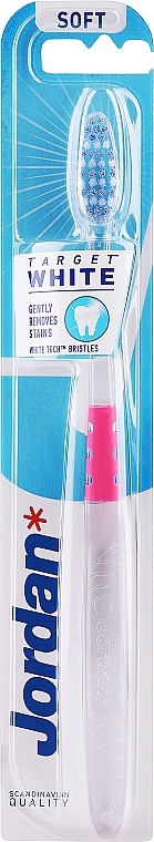 Soft Toothbrush, transparent & pink - Jordan Target White — photo N4