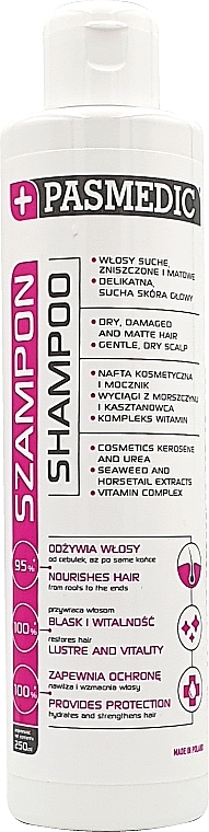 Shampoo for Dry, Damaged & Dull Hair - Pasmedic Shampoo — photo N1