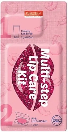 Cream Peeling + Gel Lip Mask - Purederm Multi-Step Lip Care Kit — photo N4