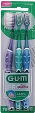 Toothbrush Set, 3 pcs. - Sunstar Gum Pro Pro Sensitive Toothbrush Ultra Soft Trio Pack — photo N1