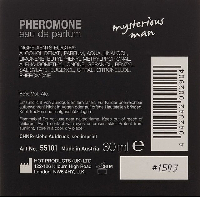 Hot London Mysterious Man - Pheromone Perfume — photo N3