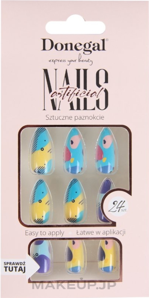 False Nails, 24 pcs - Donegal Nails Artificial 3094 — photo 24 ЊВ.