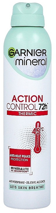 Deodorant - Garnier Women Spray Action Control 72h Thermic — photo N1