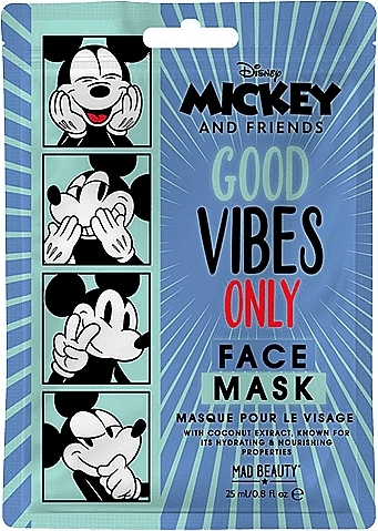 Mickey Face Mask with Coconut Scent - Mad Beauty Donald Mickey and Friends — photo N2