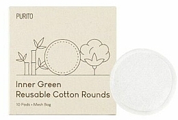 Fragrances, Perfumes, Cosmetics Reusable Cotton Pads - Purito Inner Green Reusable Cotton Rounds