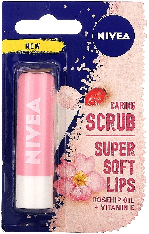 Rosehip Oil + Vitamin E Lip Scrub - Nivea Caring Scrub Super Soft Lips Rosehip Oil + Vitamin E — photo N1
