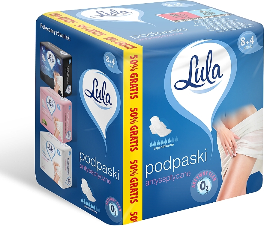 Antiseptic Sanitary Pads, 12 pcs - Lula — photo N1