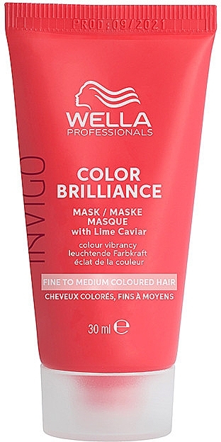 Mask for Colored, Normal & Thin Hair - Wella Professionals Invigo Color Brilliance Vibrant Color Mask — photo N1