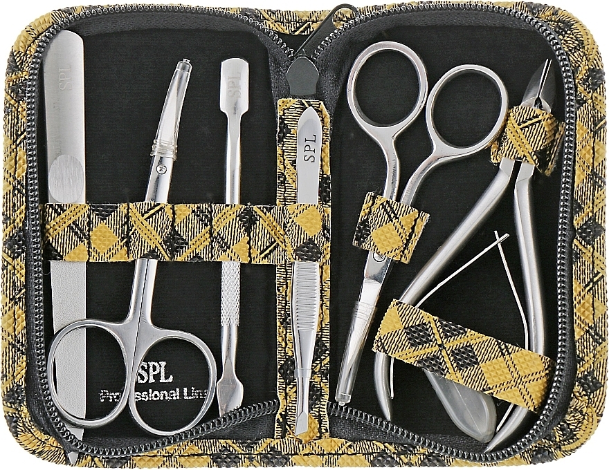 Manicure Kit, 6 tools, checkered, 77107P - SPL — photo N47