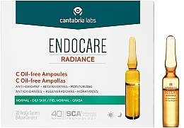 Vitamin C Ampoules for Normal to Oily Skin - Cantabria Labs Endocare C Oil Free Ampoules — photo N2