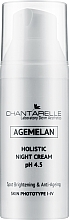 Fragrances, Perfumes, Cosmetics Rejuvenating & Brightening Night Cream - Chantarelle Agemelan Holistic Night Cream pH 4.5