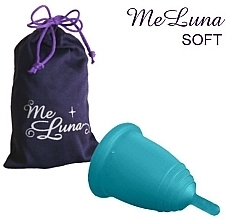 Menstrual Cup with Stem, S-size, sea wave - MeLuna Sport Menstrual Cup Stem — photo N1