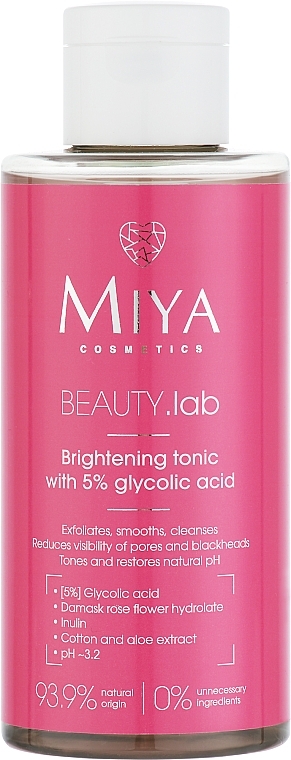 Brightening Hyaluronic Acid 5% Face Tonic - Miya Cosmetics Beauty Lab Tonic — photo N1