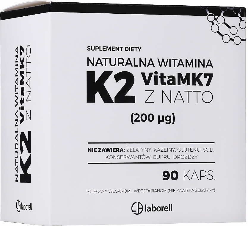Vitamin K2 Vita MK-7 Dietary Supplement, 200mcg - Laborell — photo N18