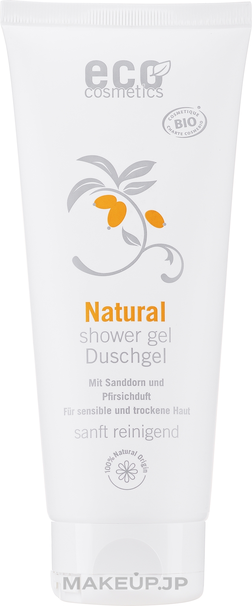 Sea Buckthorn and Peach Shower Gel - Eco Cosmetics — photo 200 ml