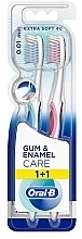 Fragrances, Perfumes, Cosmetics Extra-Soft Toothbrushes, 2 pcs - Oral-B Gum & Enamel Care Extra Soft 40 Toothbrush