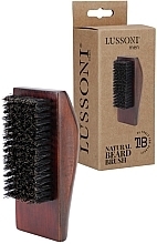 Beard Brush with Natural Boar Bristles, rectangular - Lussoni Men Natural Baerd Brush — photo N2