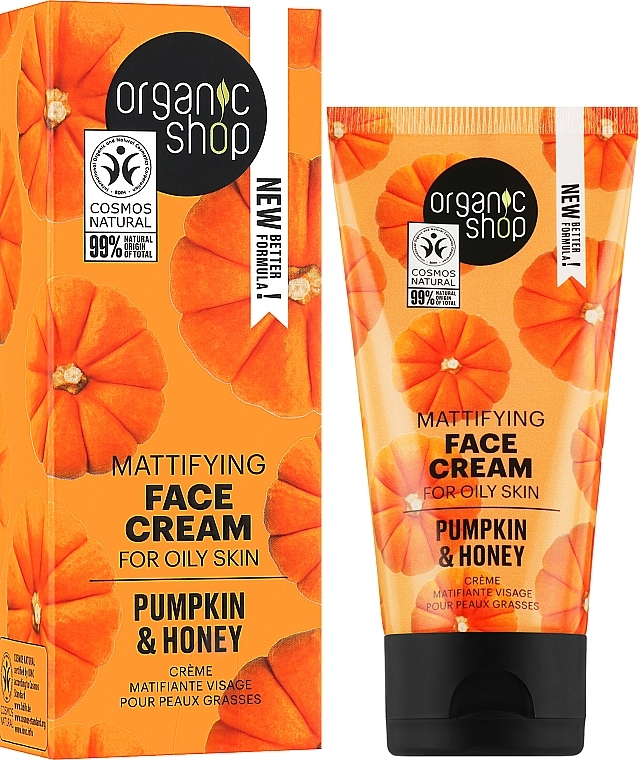 Pumpkin & Honey Face Cream - Organic Shop Mattifyng Cream Pumpkin & Honey — photo N2