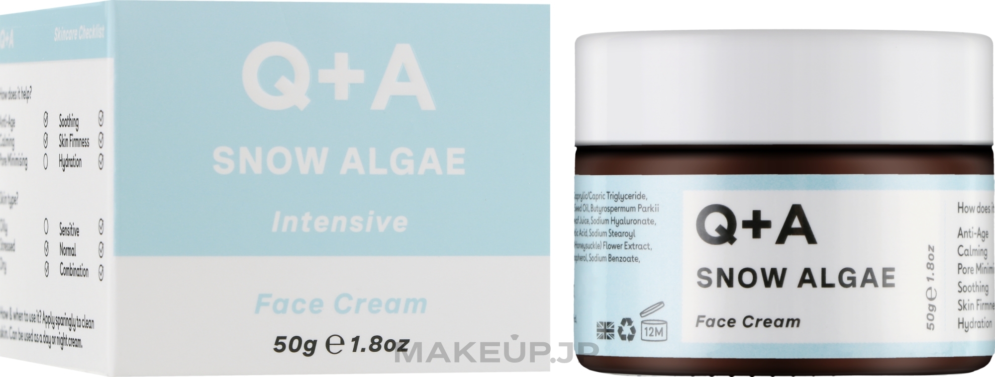 Face Cream with Snow Algae - Q+A Snow Algae Intensiv Face Cream — photo 50 ml