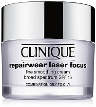 Fragrances, Perfumes, Cosmetics Face Cream - Clinique Repairwear Laser Focus Line Smoothing Cream SPF 15 Combo Oily