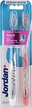 Fragrances, Perfumes, Cosmetics Toothbrush, medium, pink + grey birds - Jordan Individual Reach Medium