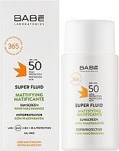 Sunscreen Matting Superfluid with Niacinamide - Babé Laboratorios Super Fluid SPF 50  — photo N2