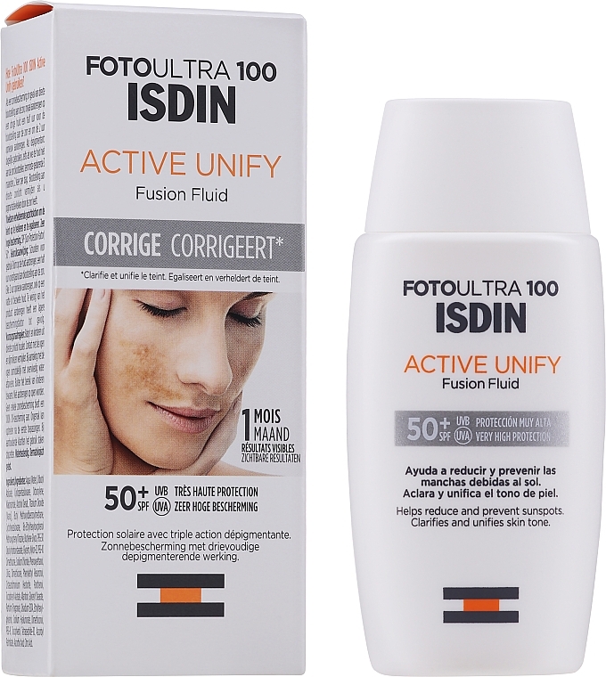 Sun-protecting Anti-Stain Face Fluid - Isdin Foto Ultra 100 Active Unify Fusion Fluid SPF50+ — photo N6