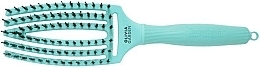 Curved Vented Brush with Combined Bristles - Olivia Garden Fingerbrush Tropical Mint — photo N2