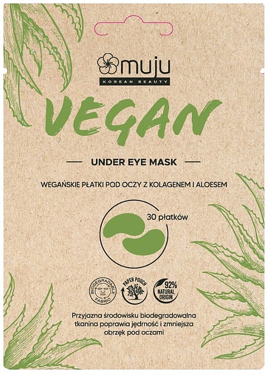 Vegan Collagen & Aloe Vera Eye Patch - Muju — photo N1