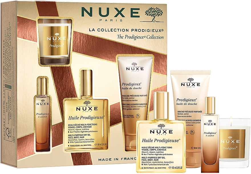 Nuxe Prodigieux - Set (perf/15ml + oil/100ml + sh/gel/100ml + candle/70g) — photo N2